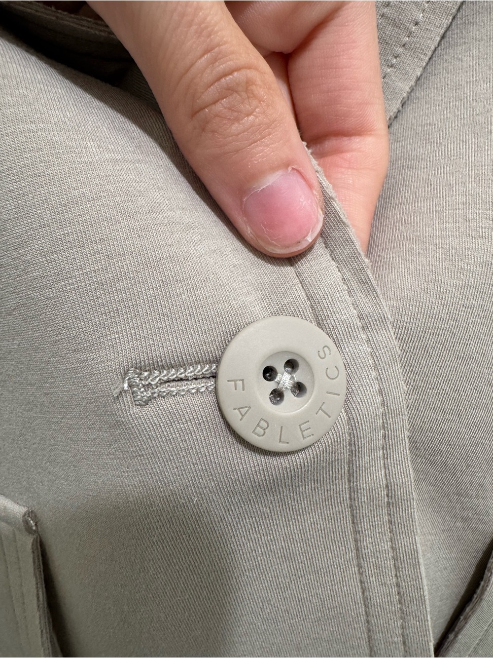 Fabletics Oversized Blazer NWT Brutalist Khaki Taupe Stretch Jacket Medium - Picture 12 of 16